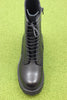 Vagabond Womens Cosmo Combat Boot - Black Leather Top View