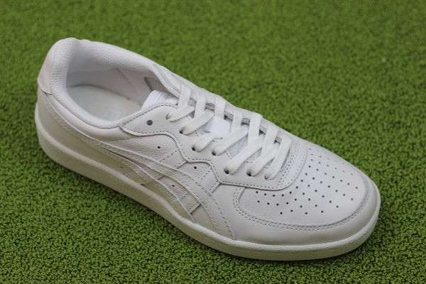 Unisex GSM Sneaker - White Leather Side Angle View