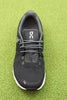 On Running Womens Cloud Sneaker - Black/White Mesh Top View