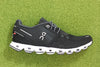 On Running Womens Cloud Sneaker - Black/White Mesh Side View