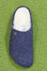 Birkenstock Women's Zermatt Slipper - Dark Blue Wool/Shearling Top View