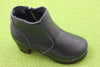 Maguba Women's Auckland Shearling Boot - Black Leather/Shearling Side Angle View