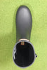 Hunter Women's Original Refined Short Rainboot - Black Rubber Top View