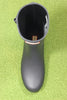 Hunter Women's Original Refined Short Rainboot - Black Rubber Top View