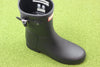 Hunter Women's Original Refined Short Rainboot - Black Rubber Side Angle View