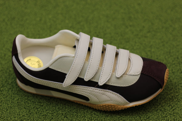 Women's H Street Strap Sneaker  - Brown/White Suede/Mesh Side Angle View