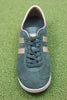 Women's Bullet Sneaker - Pearl/Evergreen Suede/Leather Top View