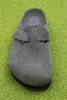 Men's Boston Clog - Charcoal Suede Side Top View