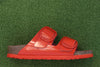 Birkenstock Women's Arizona Big  Buckle Sandal - Tomato Patent Leather Side View