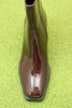 Womens Hedda Zip Boot - Chocolate Patent Top View