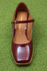 Women's Christopher Mary Jane - Merlot Calf Top View