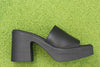 Intentionally Blank Women's Mary Mule - Black Leather Side View