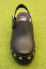 Women's Roam'n Clog- Black Leather Top View
