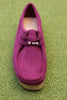 Women's Wallabee - Berry Suede Side Top View