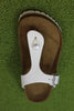 Birkenstock Women's Gizeh Sandal - White Leather Top View