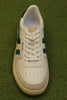 Men's Hawk Sneaker - White/Green Leather/Suede Top View