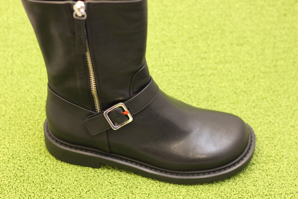Women's Nami75 Boot - Black Calf Side Angle View