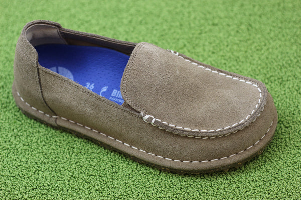 Men's Utti Slip On - Taupe Suede Side Angle View