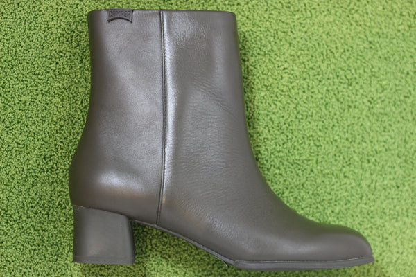 Womens Katie Zip Boot - Khaki Leather Side View