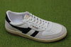 Men's Hawk Sneaker - White/Black Leather/Suede Side Angle View