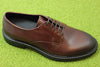 Mens Stanley Derby Oxford - Chestnut Leather Side Angle View