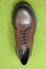 Mens Stanley Derby Oxford - Chestnut Leather Top View