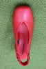 Women's Cala63 Slingback Pump - Red Leather Top View