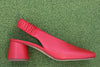 Women's Cala63 Slingback Pump - Red Leather Side View