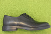 Mens Stanley Derby Oxford - Black Leather Side View