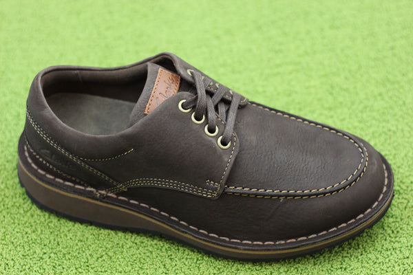 Men's Gravelle Low Oxford - Dark Brown Leather Side Angle View