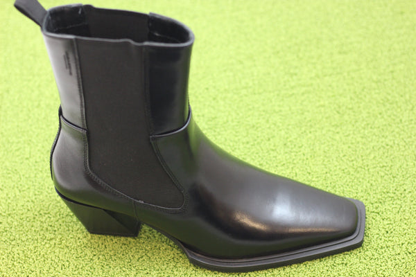 Womens Alina Chelsea Boot - Black Leather Side Angle View