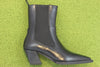 Womens Alina Chelsea Boot - Black Leather Side View