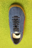 Unisex Brasil Sneaker - Blue/Burgundy Suede/Leather Top View
