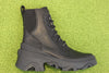 Women's Brex Lace Boot - Black Leather Side View