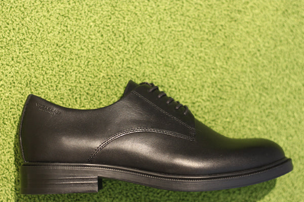 Womens Amina Oxford- Black Leather Side View