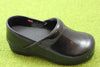 Women's Cabrio Clog - Black Leather Side Angle View