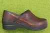 Women's Cabrio Clog - Burgundy Leather Side View