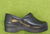 Women's Cabrio Clog - Black Leather Side View