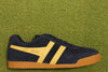 Men's Harrier Sneaker - Navy/Pollen Suede/Leather Side View