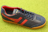 Men's Harrier Sneaker - Navy/Dark Red Leather Side Angle View