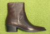 Women's Kelsey Zip Boot - Chocolate Leather Side View