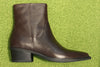 Women's Kelsey Zip Boot - Chocolate Leather Side View