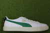 Unisex Clyde Base Sneaker - White/Green Leather/Suede Side View