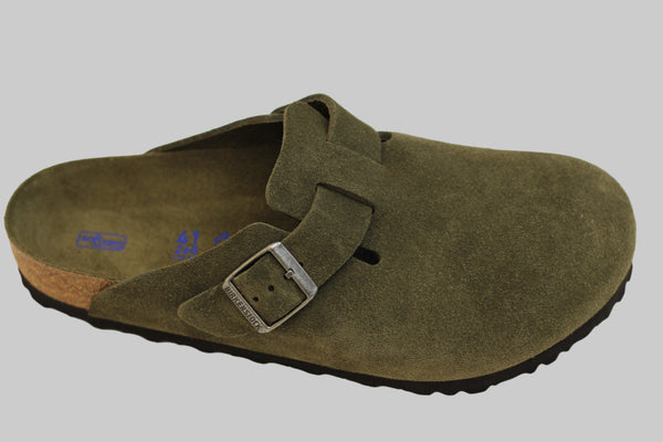 Men's Boston Clog - Thyme Suede Side View