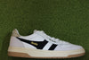 Gola Women's Hawk Sneaker - White/Black/Gold Leather/Suede Side View