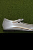 Women's Maya Mary Jane - Silver Leather Side View