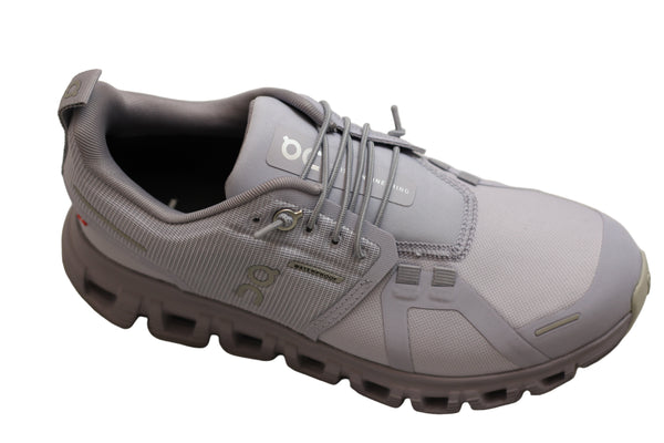 Womens Cloud6 Waterproof Sneaker - Nimbus/Lilac Recycled Polyester Side Angle View