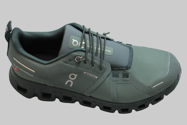 Mens Cloud6 Waterproof Sneaker - Olive/Evergreen Mesh/Synthetic 
Side Angle View