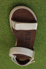 Womens Line Sandal - Ivory Textile Top View