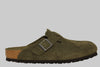 Men's Boston Clog - Thyme Suede Side View